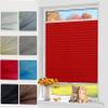 YANHONG No-Drill Clamp Pleated Shade 35 x 160 cm, Blackout Thermal, Red view 1
