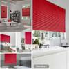 YANHONG No-Drill Clamp Pleated Shade 35 x 160 cm, Blackout Thermal, Red view 2