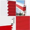 YANHONG No-Drill Clamp Pleated Shade 35 x 160 cm, Blackout Thermal, Red view 4