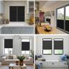 YANHONG Premium Pleated Blind 80 x 180 cm, No-Drill, Light-Blocking Sun Shade for Windows and Doors, Black view 2