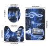 JCAKES Bathroom Rug Set with Microphone and Music Notes, 3-Piece view 3