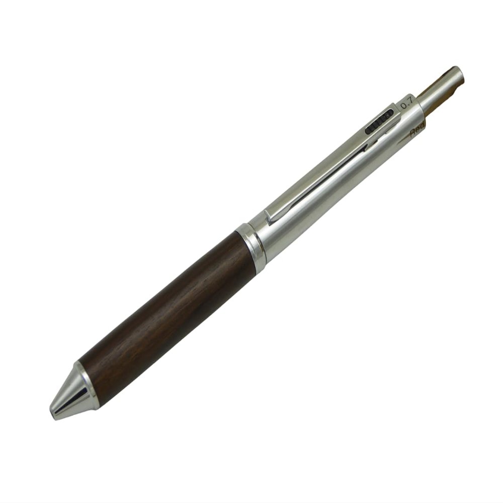Drechselstube-Hofweller Multifunction Pen with Pencil and 3-Color Ballpoint, Ebony/Chrome