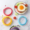 THRAKI Silicone Egg Ring for Eggs, Omelets, Pancakes and Burger Patties (Red; Color: Green) view 2