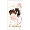 Minkocards 12 Invitations for a Girl's 9th Birthday, Two Horses, incl. Envelopes, Petrol Party Bags and Stickers view 3