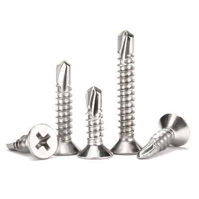 Aolity Mdingbao Structural Screws M4.2, 38 mm, Flat-Head Self-Drilling, Galvanized Stainless Steel, 30-Piece