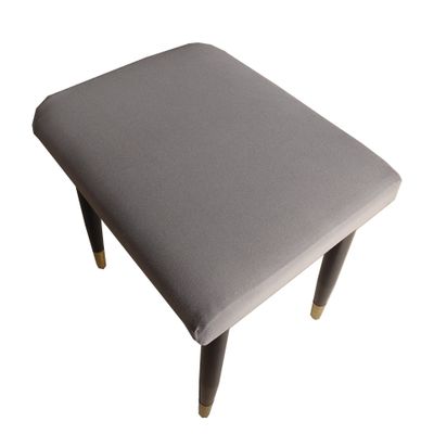 uyeoco Rectangular Ottoman Cover, Gray Stretch Stool Slipcover (#35, 1pc)