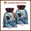 LZQPOEAS Christmas Jumping Fish Drawstring Gift Bags view 4