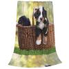 Bernese Mountain Dog Puppy Flannel Throw Blanket, 200 x 150 cm view 2