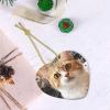 Ceramic Cat Heart Christmas Tree Ornament view 4