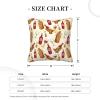 DOFFO Red Wine Print Fall Throw Pillow Covers, 20 x 20 in, Soft Corduroy Decorative Cushion Cases view 4