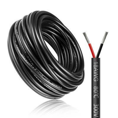 30 m 18 AWG 2-Conductor 0.75 mm² Electrical Wire, Tinned Copper Cable