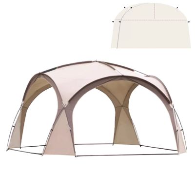 Waterproof Dome Tent for 6–8 People, Family Shelter with 4 Removable Sunshade Walls, 4.2 × 4.2 × 2.3 m