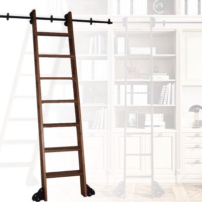 IisrAr 3.3–20 ft Freestanding Sliding Ladder Hardware Set with Extension Rail and Floor Wheels (Ladder Not Included)