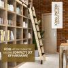 IisrAr 3.3–20 ft Freestanding Sliding Ladder Hardware Set with Extension Rail and Floor Wheels (Ladder Not Included) view 2