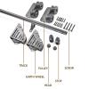 IisrAr 3.3–20 ft Freestanding Sliding Ladder Hardware Set with Extension Rail and Floor Wheels (Ladder Not Included) view 4