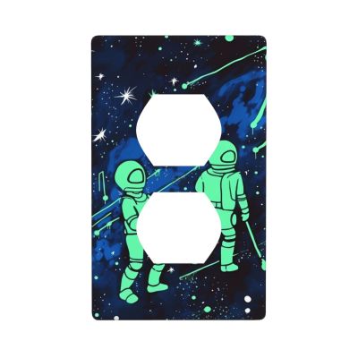 Glow-in-the-Dark Wall Plate Cover, Heat-Resistant, Fade-Resistant, 11.4 x 7 cm, for Bedroom, Kitchen, Bathroom
