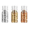 MEZOKUCEL Gold Foil Flakes, 3 Bottles, Mixed Colors view 1