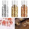 MEZOKUCEL Gold Foil Flakes, 3 Bottles, Mixed Colors view 3
