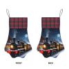 FRGMNT Plaid Christmas Stocking for Cats and Pets, Train Design view 3