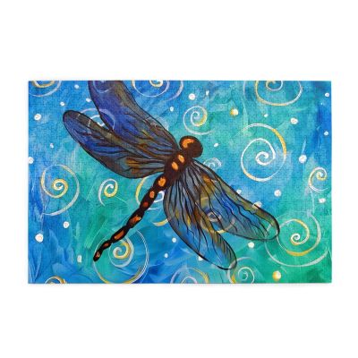 Blue Dragonfly Print 1000-Piece Premium Wooden Puzzle