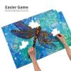 Blue Dragonfly Print 1000-Piece Premium Wooden Puzzle view 4