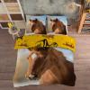 SYHIEGO Brown Horse Duvet Cover Set 135 x 200 cm for Girls, Microfiber, 3-Piece view 2