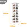 SpaceAid 7-Tier Rotating Shoe Rack, 360-Degree Lazy Susan, White view 2
