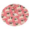 Funny Cartoon Pug Puppy Christmas Tree Skirt view 1