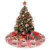 Funny Cartoon Pug Puppy Christmas Tree Skirt view 4