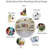 3-Tier Wall-Mounted Wine Rack, White Metal Bottle Holder view 3