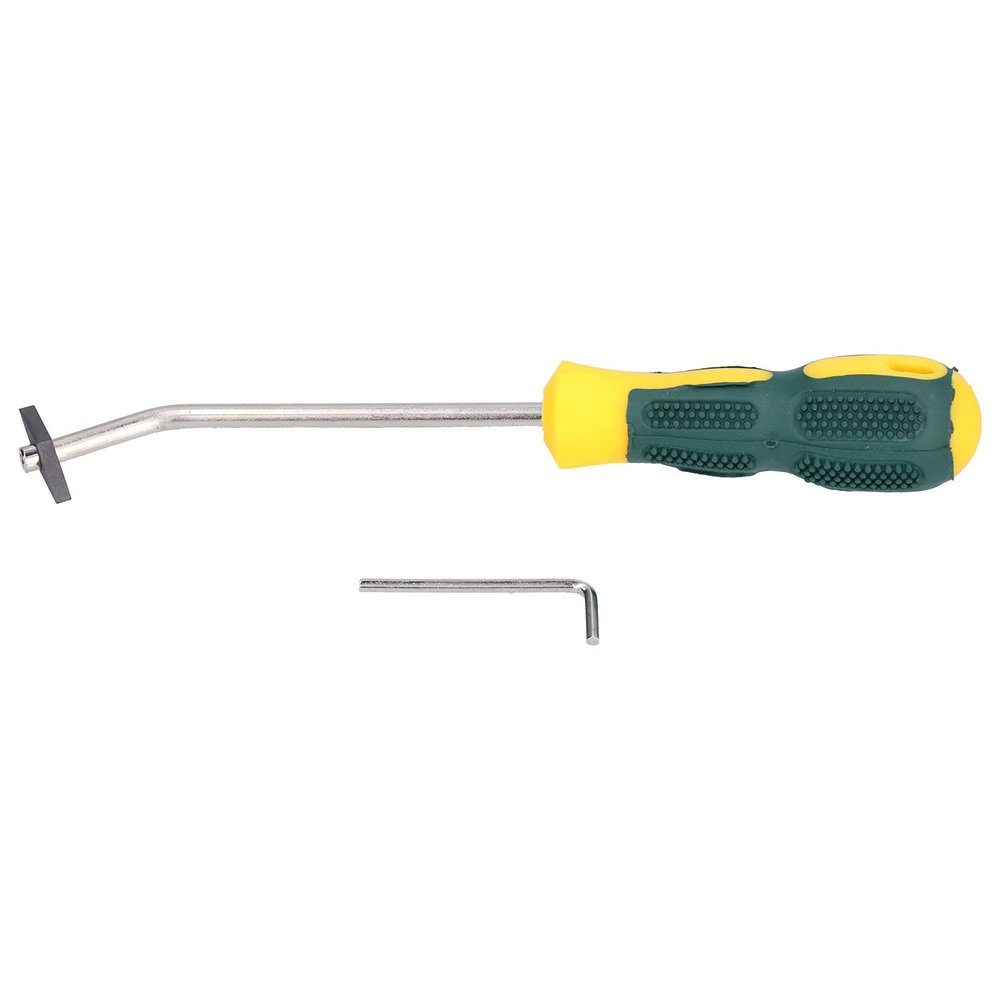 Tile Grout Removal Tool with Rubber and Steel Blades
