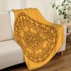 3D Tribal Exotic Fleece Throw Blanket, Burnt Orange, 130 x 150 cm view 3