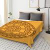 3D Tribal Exotic Fleece Throw Blanket, Burnt Orange, 130 x 150 cm view 4