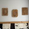 Rustic Solid Oak Wall Decor, Hanging Wood Art, Set of 2, 25 x 25 x 5 cm view 3