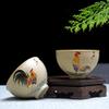 Hand-Painted Rooster Ceramic Tea Cup, A1, 7.8 × 5 cm view 2