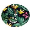 Hawaiian Tropical Leaves Flower Premium Plush Tree Skirt - Ideal Christmas Decorations and Festive Holiday Supplies view 1