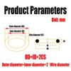 Yinxi FKM O-Ring Seal, 1.8 mm Cross-Section, ID 10.6 mm, Oil- and High-Temperature-Resistant Fluororubber Spacer (10 pcs) view 4