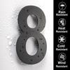 nanlyiau Matte Black Stainless Steel Floating House Number, 6.2 in view 3