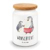 Mr. & Mrs. Panda Personalized Tea Canister – Penguin with Child view 1