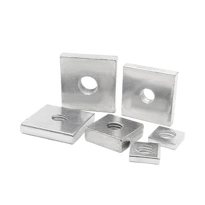 KABALI M3 M4 M5 M6 M8 Zinc-Plated Carbon Steel Square Nuts, Thin Rectangular Slider Blocks for Aluminum Profiles (50 pcs, M5-24 x 12 x 2.5 mm)