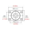Heavy-Duty Swivel Casters with Brakes, 3 in, 4-Pack view 3