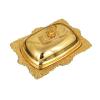Creative European-Style Butter Dish with Rectangular Metal Lid view 1