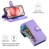SLLMYYX Wallet Case Compatible with TCL 40 SE, Durable PU Leather Flip Case with Wrist Lanyard, Zipper Pocket and 9 Card Slots, Purple view 3
