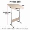 Standing Lectern, Mobile Height-Adjustable Laptop Desk, Light Oak view 2