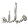10-Piece Washer-Head Self-Drilling Sheet Metal Screws, Galvanized Stainless Steel, M4.2/M4.8, 13 mm view 2