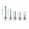 10-Piece Washer-Head Self-Drilling Sheet Metal Screws, Galvanized Stainless Steel, M4.2/M4.8, 13 mm view 3