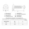 10-Piece Washer-Head Self-Drilling Sheet Metal Screws, Galvanized Stainless Steel, M4.2/M4.8, 13 mm view 4