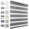 MupFup Dual-Layer Roller Blind, No-Drill Clip-Fix, 30 x 160 cm, Anthracite view 1