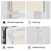 ibobu Dual Roller Blind, No Drilling, Natural Beige, 110 x 140 cm view 3