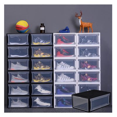 Reagal Stackable Shoe Boxes with Clear Door, 25-Pack